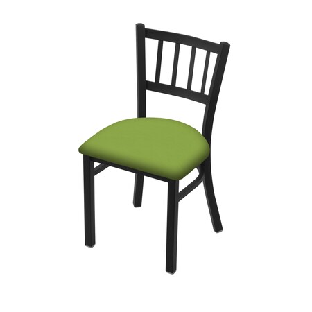 Holland Bar Stool Co 610 Contessa 18" Chair with Black Wrinkle Finish and Canter Kiwi Green Seat 61018BW009